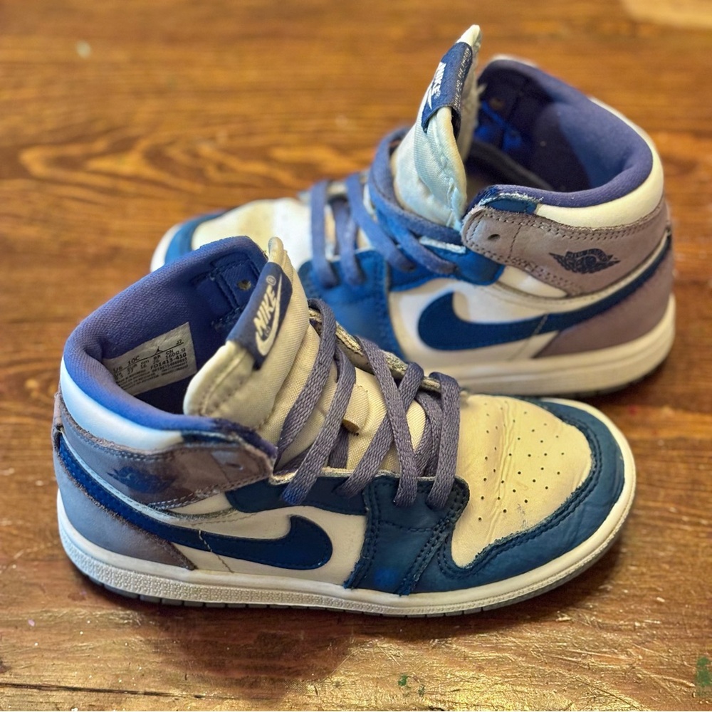 Preloved Nike Jordan 1 Retro High OG True Blue (TD) - Picture 4 of 12